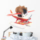 Plane-Ridding Guinea Pig Wall Decal