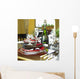 Table Setting With Red And White Plates, Red Berries Wall Mural