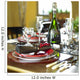 Table Setting With Red And White Plates, Red Berries Wall Mural
