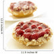 Close-Up Of Two Raspberry Tarts On White Plates Wall Mural