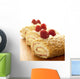 Close-Up Of Three Raspberry Vanilla Jellyrolls With Raspberries On Top Wall Mural