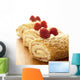 Close-Up Of Three Raspberry Vanilla Jellyrolls With Raspberries On Top Wall Mural