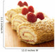 Close-Up Of Three Raspberry Vanilla Jellyrolls With Raspberries On Top Wall Mural
