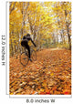 Cyclist Riding In Autumn On Humber Trail, Toronto Wall Mural