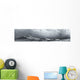 Black And White Image Of A Clearing Storm Along The Dempster Highway Wall Mural