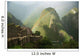 Mountain And Train Below Along Urubamba River, Machu Picchu, Peru Wall Mural