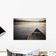 Canoe In Morning Fog On Duck Lake Wall Mural