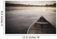 Canoe In Morning Fog On Duck Lake Wall Mural
