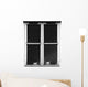 Two White Cats Sitting Side By Side Looking Out A Window Wall Mural