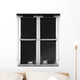 Two White Cats Sitting Side By Side Looking Out A Window Wall Mural