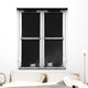 Two White Cats Sitting Side By Side Looking Out A Window Wall Mural
