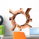 Multiracial Hands Making a Circle Wall Decal