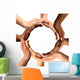 Multiracial Hands Making a Circle Wall Decal