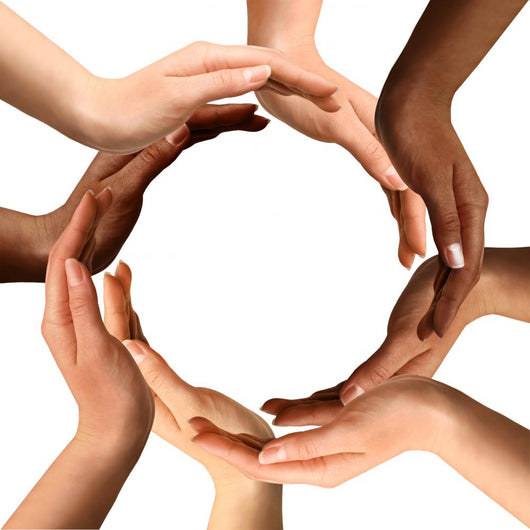 Multiracial Hands Making a Circle Wall Decal