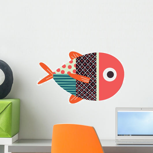Little Patchwork Fish Wall Decal