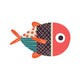 Little Patchwork Fish Wall Decal