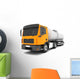 Logistics Concept Fuel Truck Wall Decal