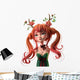 3D Cartoon Character Red-haired Wall Decal
