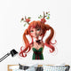 3D Cartoon Character Red-haired Wall Decal