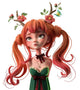 3D Cartoon Character Red-haired Wall Decal