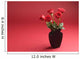 Five Roses in the Vase on the Red Background Wall Mural