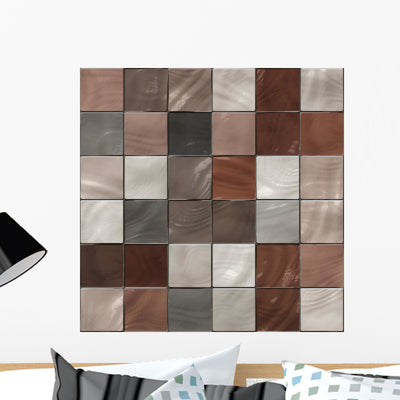 Seamless Shiny Tiles Texture Wall Decal shown on a wall