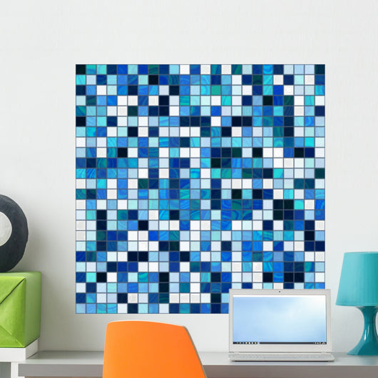 Seamless Shiny Tiles Shades Wall Decal