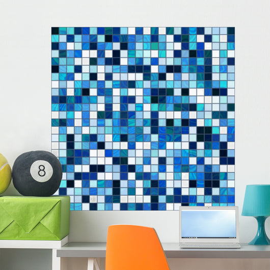Seamless Shiny Tiles Shades Wall Decal