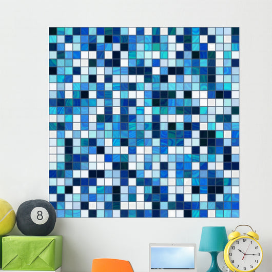 Seamless Shiny Tiles Shades Wall Decal