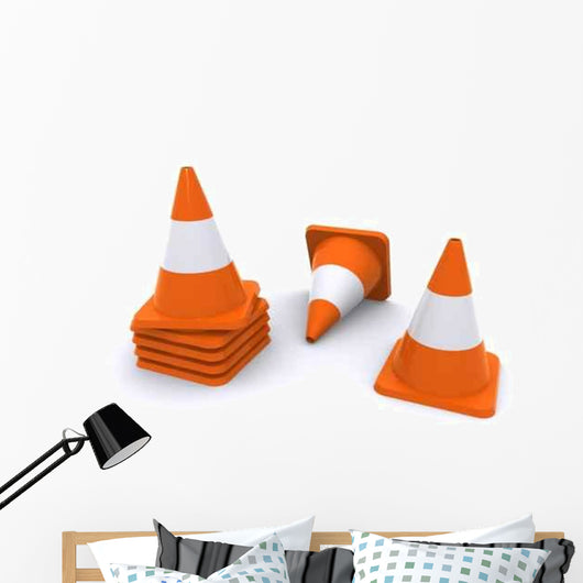 traffic cones Wall Decal