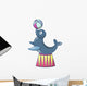 Walrus Circus Icon Cartoon Wall Decal