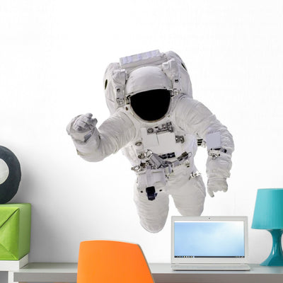 Astronaut Space Wall Decal shown on a wall