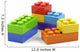 Plastic toy blocks on white background. Wall Decal