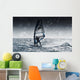 Windsurfing With Water Drops On Camera Lens Wall Mural