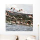 Flight Flamingos Roses Wall Decal
