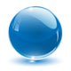 blue crystal sphere Wall Decal