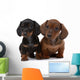 Dog Decals - Pair of Smooth-haired Dachshunds Wall Decal