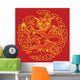Red Chinese Dragon Wall Mural