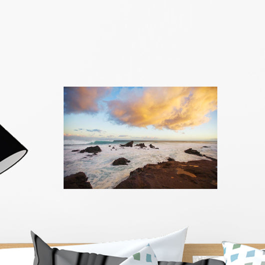 Hawaii, Maui, Sunset at Hookipa Beach Wall Mural