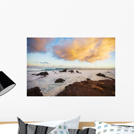 Hawaii, Maui, Sunset at Hookipa Beach Wall Mural