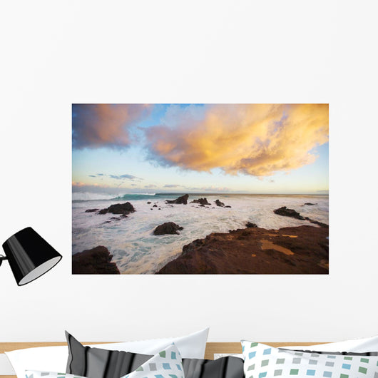 Hawaii, Maui, Sunset at Hookipa Beach Wall Mural