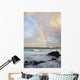 Hawaii, Maui, Rainbow offshore of Hookipa Beach at sunrise Wall Mural