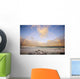 Hawaii, Maui, Rainbow offshore of Hookipa Beach at sunrise Wall Mural