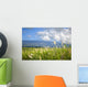 Hawaii, Maui, Haleakala in the distance, sugar cane field Wall Mural
