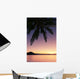 Fiji, Matangi Private Island Resort, Sunset glow over ocean Wall Mural