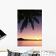 Fiji, Matangi Private Island Resort, Sunset glow over ocean Wall Mural