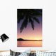 Fiji, Matangi Private Island Resort, Sunset glow over ocean Wall Mural