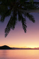 Fiji, Matangi Private Island Resort, Sunset glow over ocean Wall Mural