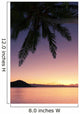 Fiji, Matangi Private Island Resort, Sunset glow over ocean Wall Mural