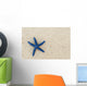 Fiji, Viti Levu Island, Blue sea star on beach at Shangri-La resort Wall Mural